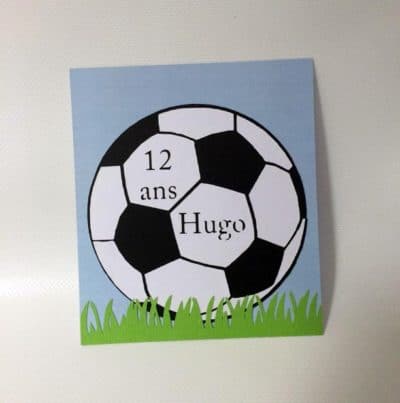 Carte d’anniversaire – Ballon de foot