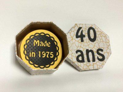 Carte d’anniversaire dans sa boîte – 40 ans