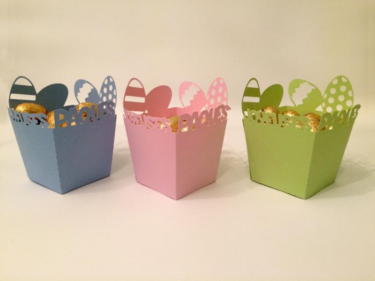 Boîte à œufs de Pâques artisanale - Silhouette Cameo Portrait
