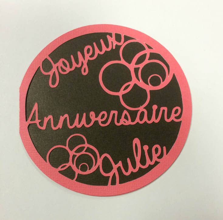 carte joyeux anniversaire Julie