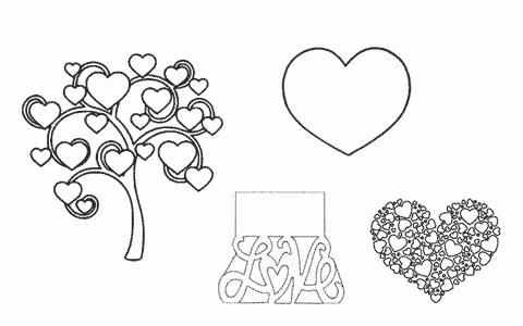 coeurs amour hearts love motifs gratuits fichiers silhouette studio caméo portrait svg sst