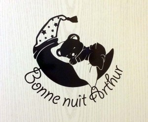 sticker mural enfant bonne nuit silhouette caméo portrait studio vinyle adhésif sst