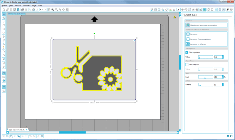 vectorisation silhouette studio caméo portrait curio zone à vectoriser