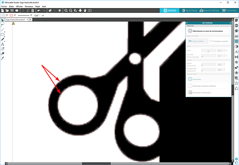 tuto vectorisation automatique vectoriser silhouette studio 4 sst