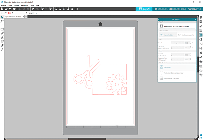 tuto vectorisation automatique vectoriser silhouette studio 4 sst