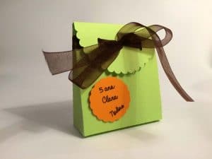 pochette bonbons boite carton anniversaire adulte fille silhouette caméo portrait studio