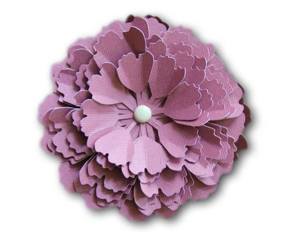 fleur papier relief 3d flower silhouette caméo portrait