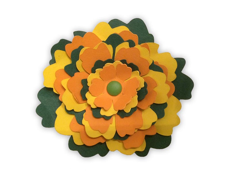 fleur en relief 3d flower papier paper silhouette cameo portrait