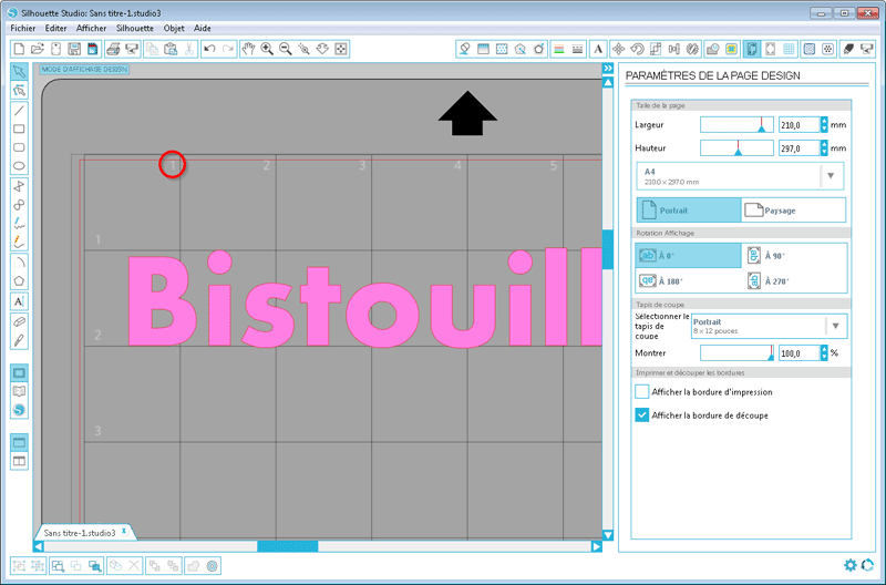 tuto silhouette studio afficher masquer tapis découpe tutoriel aide comment montrer feuille transport