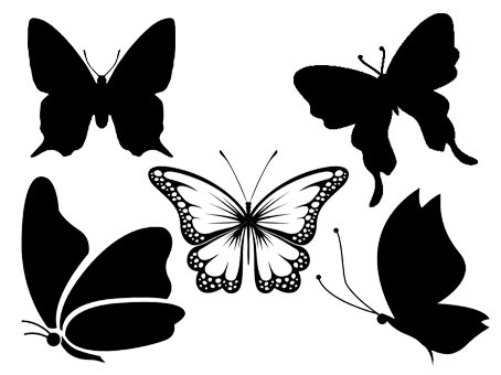 papillon svg studio png eps dxf clipart silhouette cutting file butterfly butterflies