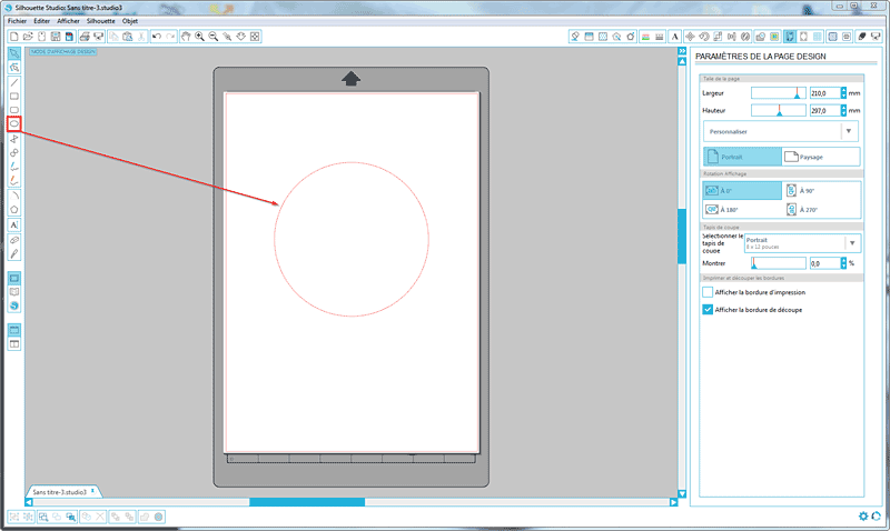 tutoriel tuto silhouette studio écrire texte arrondi cercle