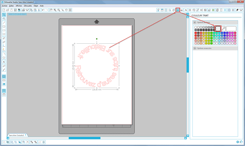 tutoriel tuto silhouette studio écrire texte arrondi cercle