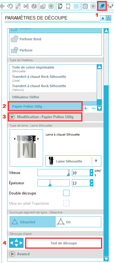 tutoriel tuto test découpe coupe papier vinyle flex silhouette studio caméo portrait tutorial