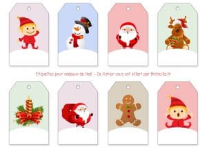 étiquettes à imprimer noël christmas gift tags to print