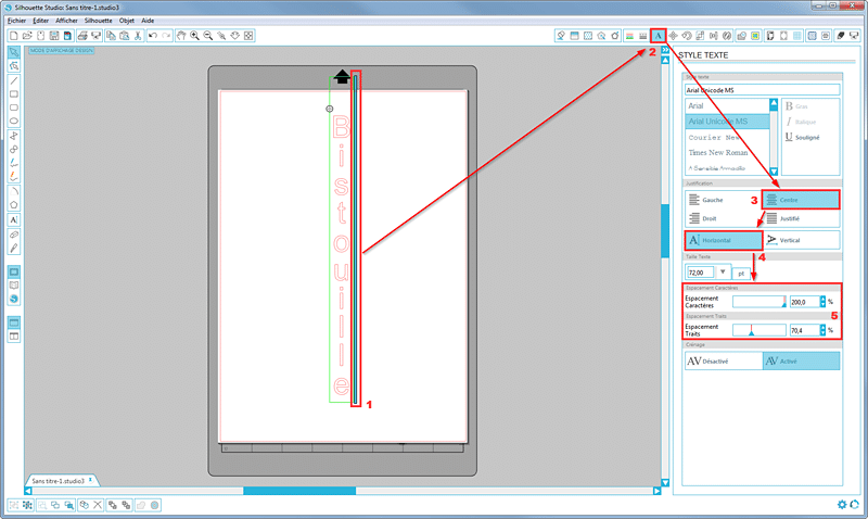 tutoriel écrire texte vertical silhouette studio tuto tutorial vertical text how to sst