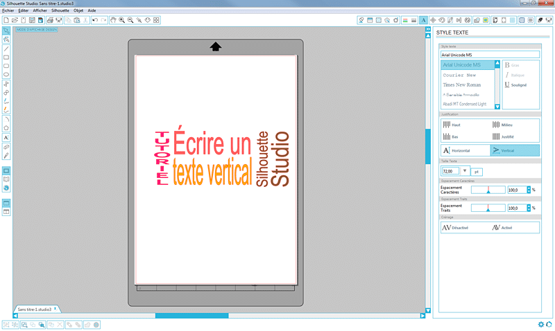 tutoriel écrire texte vertical silhouette studio tuto tutorial vertical text how to sst