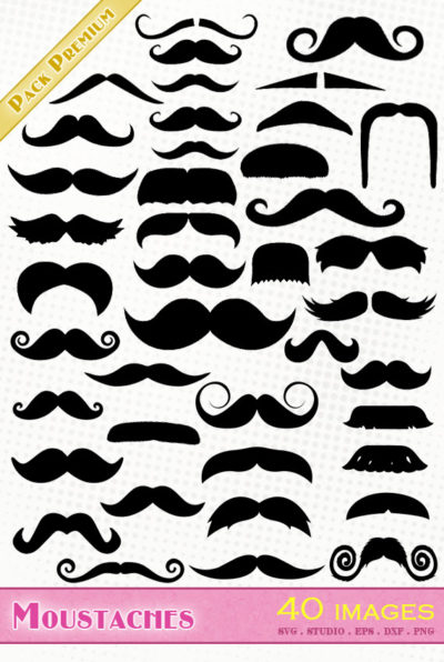 moustache moustaches svg eps dxf png silhouette studio cameo mustache cutting file cricut scanncut