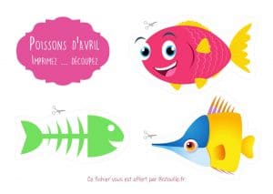 poisson avril imprimer découper print cut fish