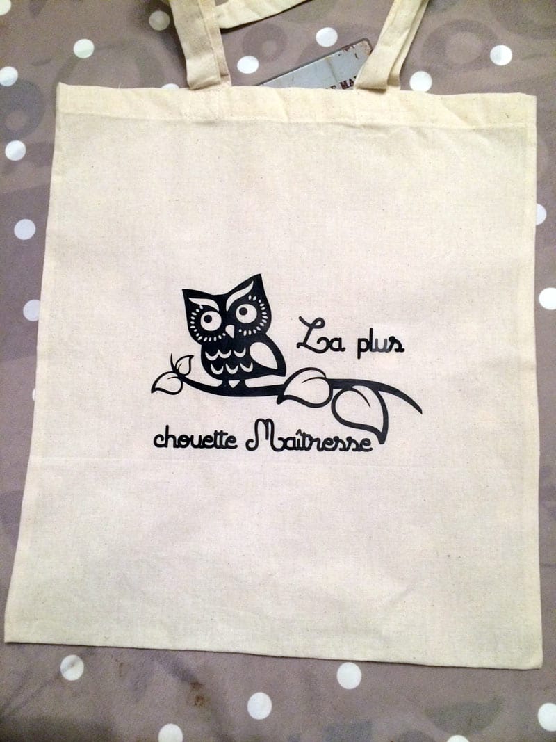 idée cadeau maîtresse atsem avs fin d'année école tote bag sac personnalisé