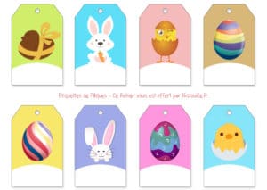 étiquettes oeufs pâques joyeuses happy easter eggs tag print cut free gratuit