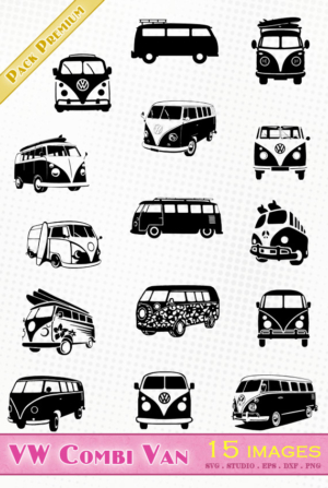 Volkswagen Combi Van – 15 images svg/studio/png/dxf/eps