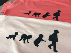 t-shirt évolution enfant homme bébé flex