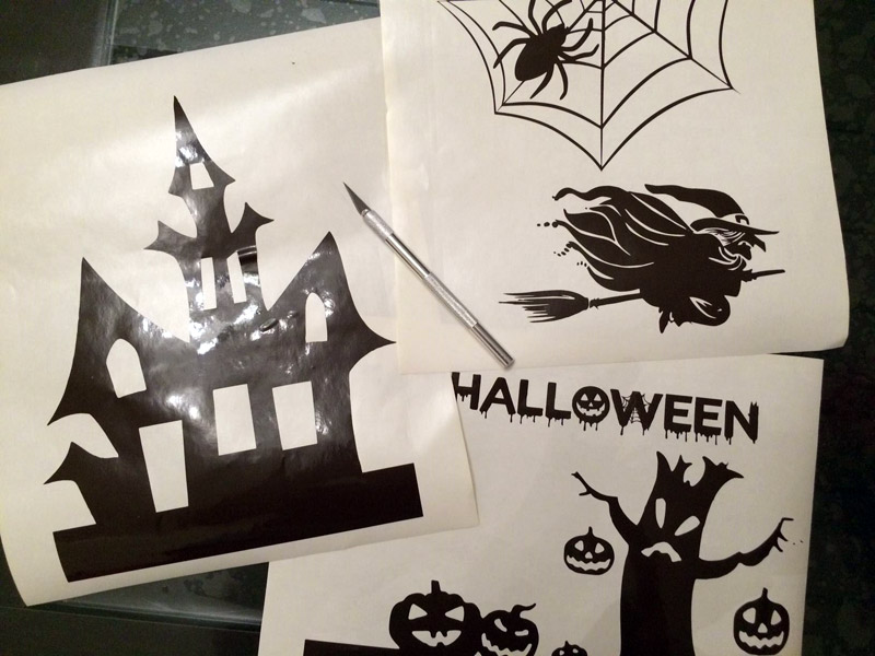 stickers halloween spider pumkin cricut cameo scanncut diy