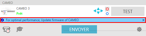 silhouette studio update firmware message