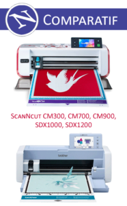 comparatif scanncut cm300 cm700 cm900 sdx1000 sdx1200 différences