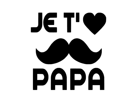 fête des pères je t'aime papa bonne fête svg png silhouette studio cameo portrait scanncut cricut