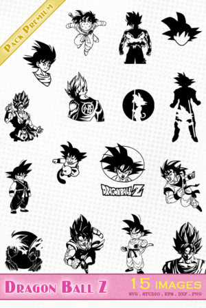 Dragon Ball Z – 15 images svg/studio/png/dxf/eps