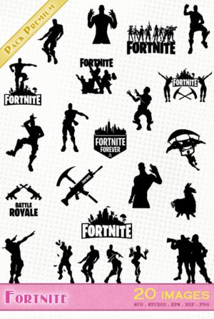 Fortnite – 20 images svg/studio/png/dxf/eps