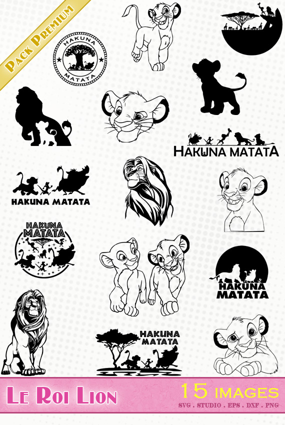 Le Roi Lion Fichiers Svg Silhouette Studio Dxf Eps Png Le Roi Lion Fichiers Svg Silhouette Studio Dxf Eps Png