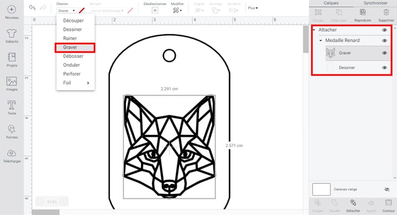 TUTO CRICUT MAKER] GRAVER AVEC REMPLISSAGE SUR UN TOPPER EN ACRYLIQUE -  PATRON GRATUIT 