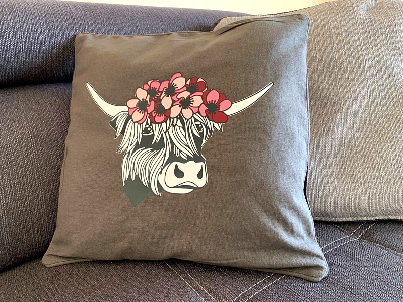 coussin vache fleur flex happyflex htv