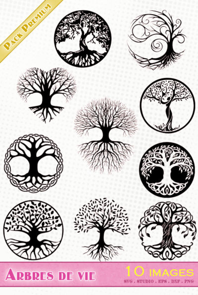 arbre de vie celtique fichier svg eps dxf png silhouette studio vectoriel