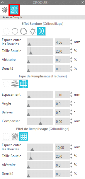 tuto remplir intérieur texte forme silhouette studio effets croquis avancés