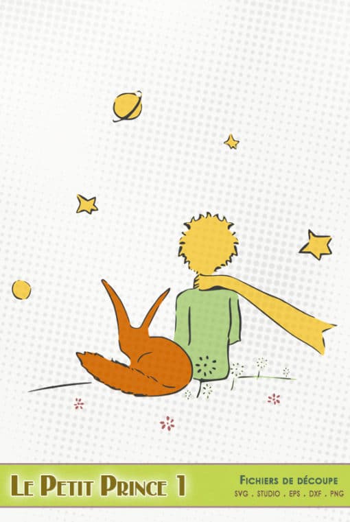 petit prince renard saint-exupery svg layer layered silhouette studio eps dxf png fichier