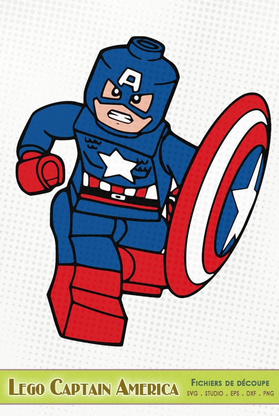 lego captain america marvel super hero svg silhouette studio eps dxf png fichier file layer color