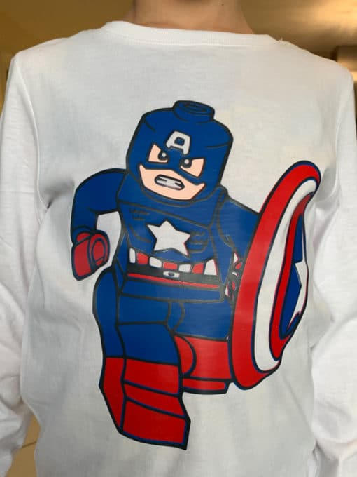 lego captain america marvel avengers t-shirt