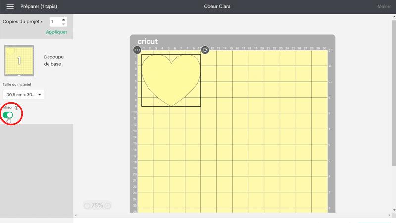 tuto découpe bois cricut maker mode miroir balsa tilleul