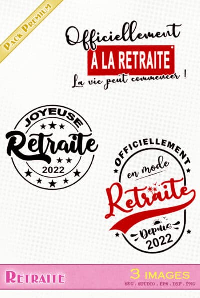 joyeuse bonne retraite retraité fichier svg silhouette studio studio eps dxf png idées diy flex t-shirt personnalisé