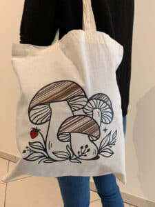 tote bag sac champignons mushroom