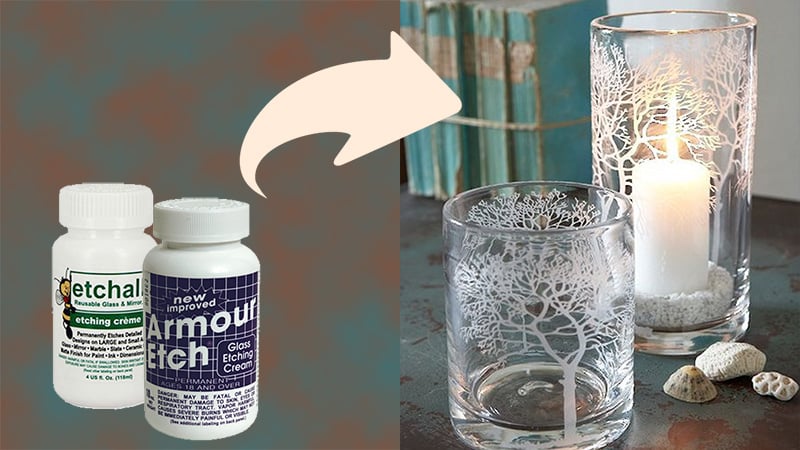 Comment dépolir un verre avec la crème Etchall et un pochoir fait à la  cricut 