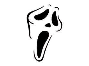 film d'horreur horror movie scream ghostface fichier svg file cutting silhouette studio vector vectoriel gratuit free