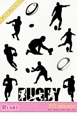 Rugby – 10 images svg/studio/png/dxf/eps