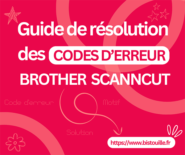 problème brother scanncut code message erreur solution