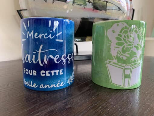 tasse lecture merci maitresse cadeau fin d'année scolaire mug press cricut
