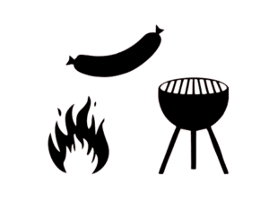 barbecue bbq saucisse feu fichier gratuit svg silhouette studio vectoriel png