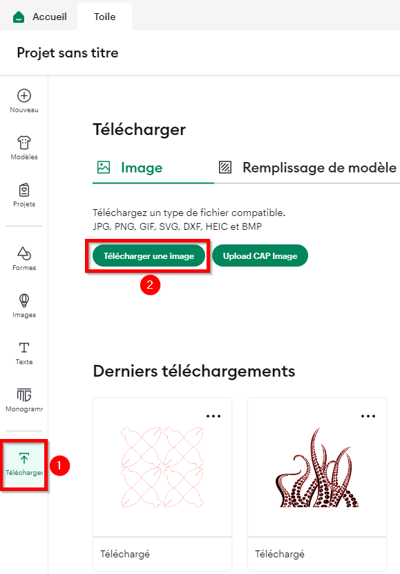 cricut design space importer fichier svg tuto comment faire